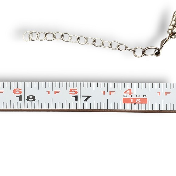 Multi Strand Celtic Knot Silver Tone Seed Bead Collar Choker Necklace - Picture 4 of 6